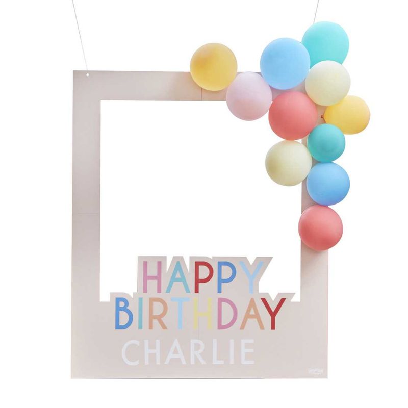 PHOTO BOOTH RAMME – Happy Birthday med ballonger – Ginger Ray