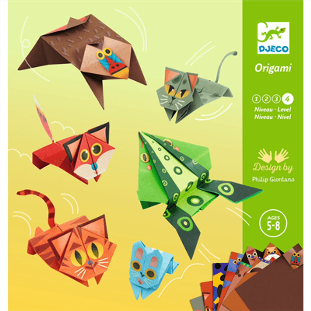 HOBBYSETT – Origami med hoppende dyr – Djeco