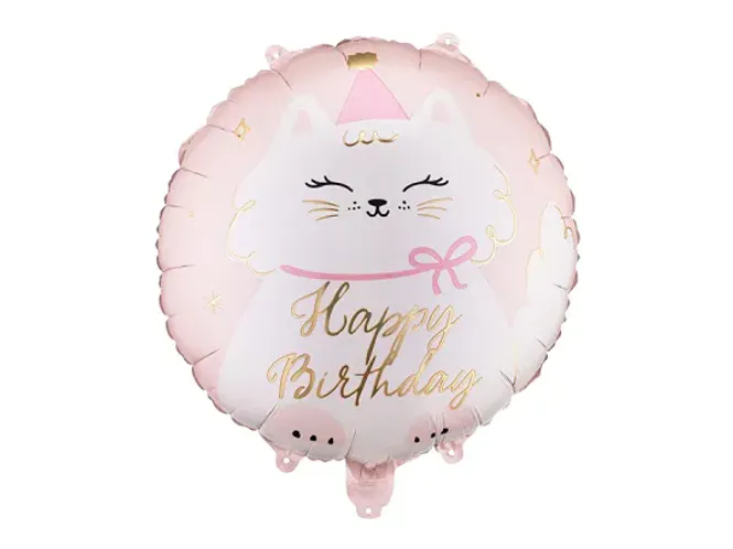 Hovedbilde FOLIEBALLONG – Happy Birthday Katt – PartyDeco
