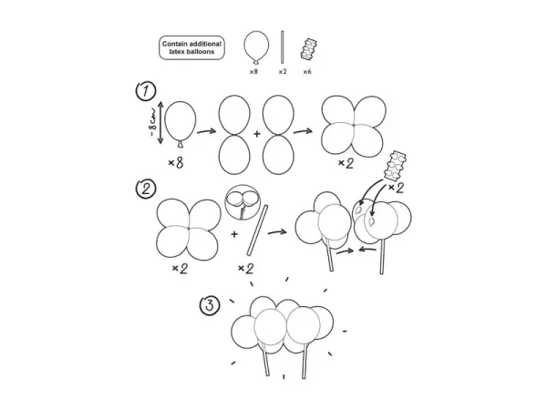 Hovedbilde KAKETOPP – Ballonger blå – PartyDeco