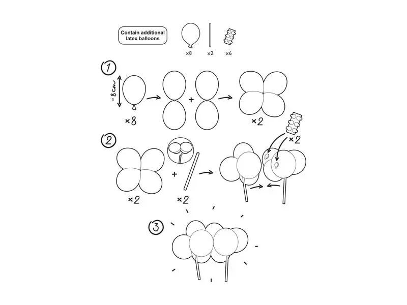KAKETOPP – Ballonger blå – PartyDeco