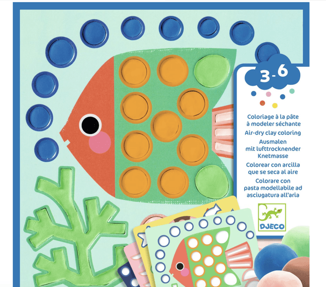 Hovedbilde HOBBYSETT – Fargelegg med leire – Djeco