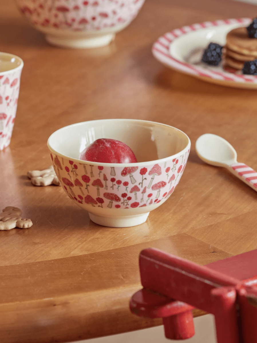 LITEN BOLLE – Happy Forest Print – Rød – Rice