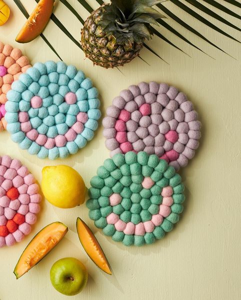 Hovedbilde KJELEUNDERLAG I ULL – Rund Smiley Lemon – Aveva ...