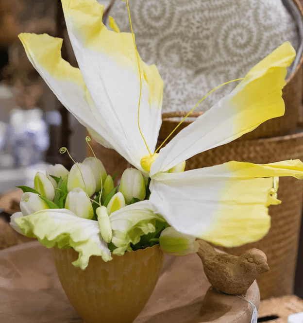 Hovedbilde BLOMSTERPINNE – Gul sommerfugl – Alot
