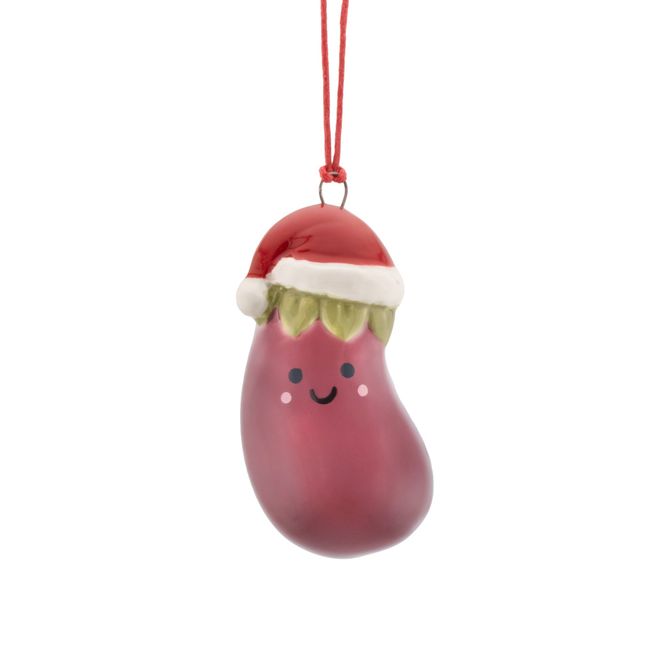 Hovedbilde  JULETREPYNT – Aubergine med nisselue – Sass & ...