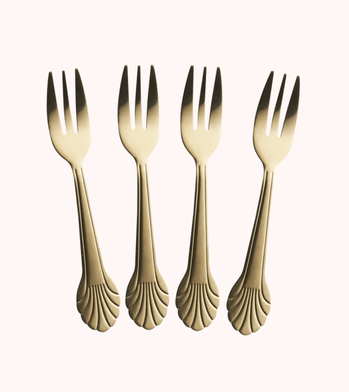 4 stk. GAFLER – Gull – Rice