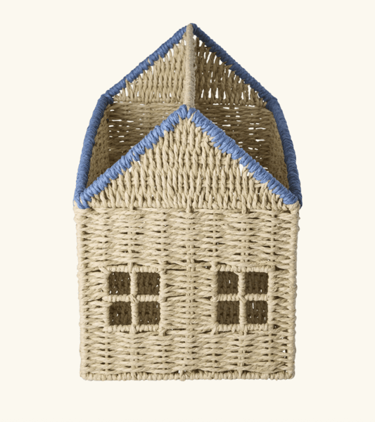 Hovedbilde KURV TIL BØKER – Blå kant – Rice