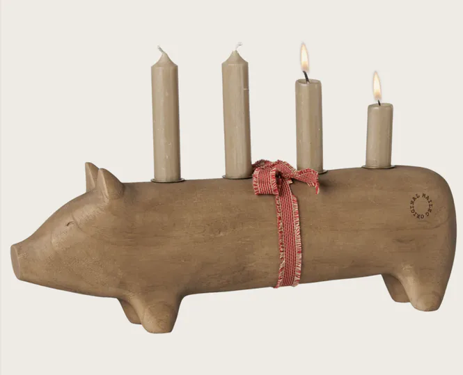 Hovedbilde ADVENTSLYSESTAKE – Stor naturfarget julegris – ...