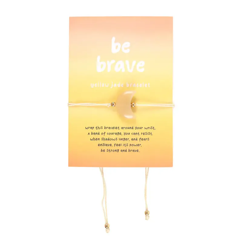 ARMBÅND – Be Brave – Gul Jade Måne – Something Different