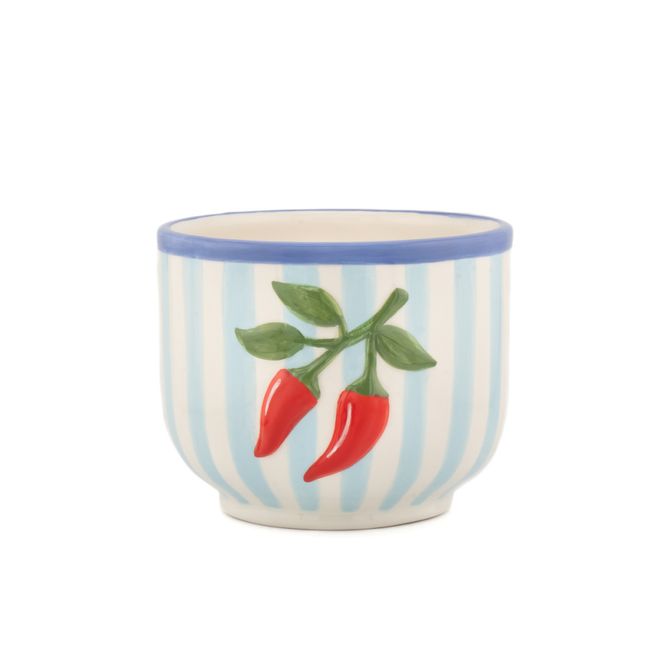 Hovedbilde LITEN BLOMSTERPOTTE – Chili med striper – Sass ...