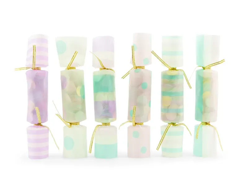 KONFETTI CRACKERS - Pastell - 6 pk - PartyDeco