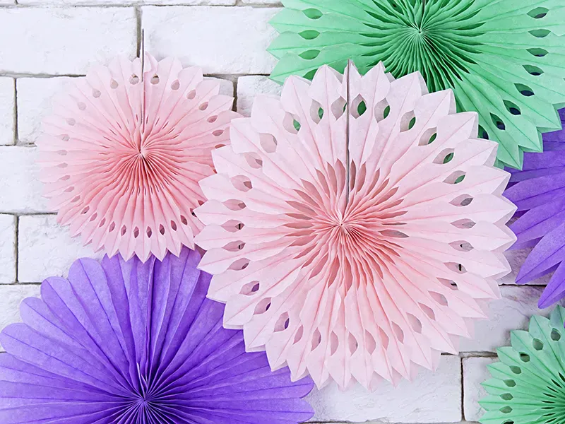PAPIRVIFTER – Lys Pudderrosa – 3 pk – PartyDeco