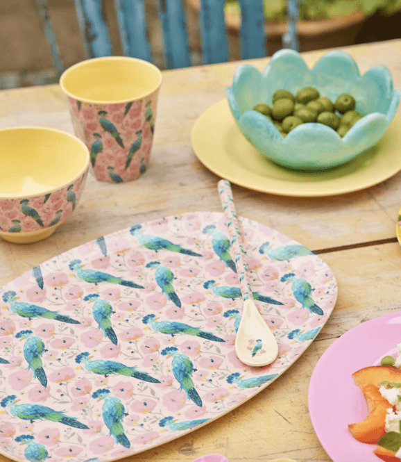Hovedbilde TALLERKEN REKTANGULÆR – Exotic Bird print – ...