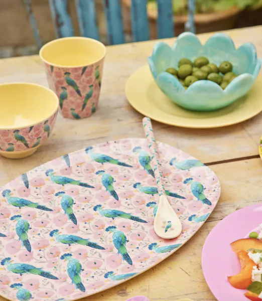 Hovedbilde TALLERKEN REKTANGULÆR – Exotic Bird print – ...