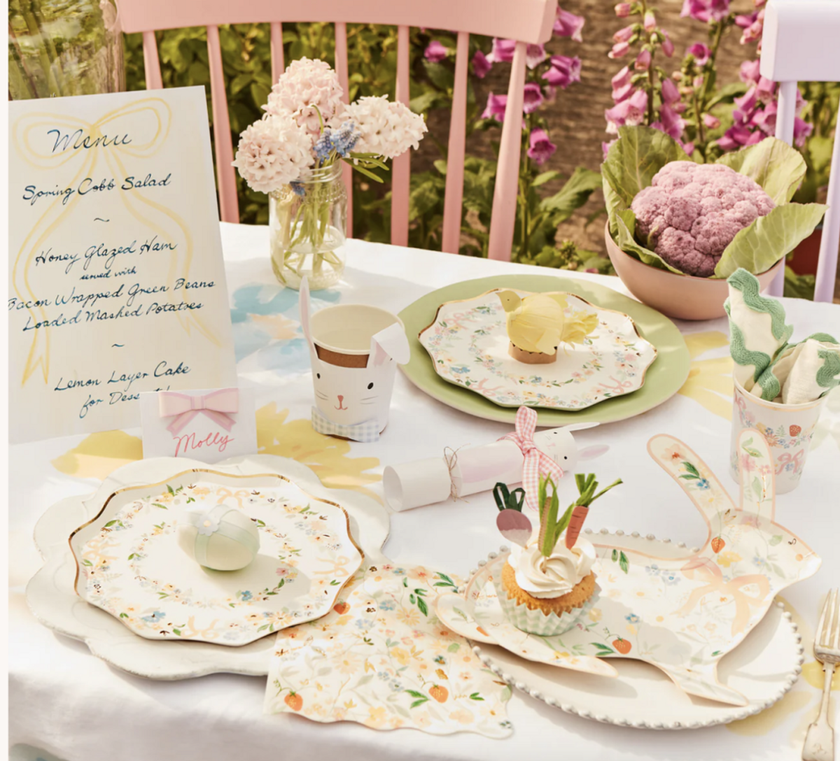 PAPPASJETTER – Blomstrete kanin – 8 pk – Meri Meri