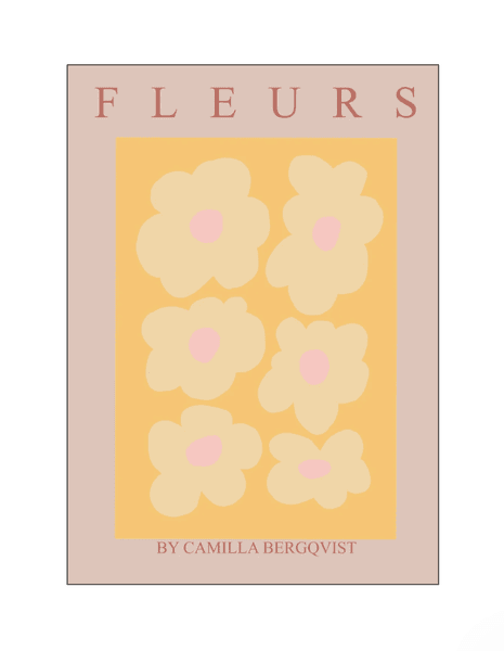 Hovedbilde PLAKAT – Fleurs Orange – A3 – Camilla ...