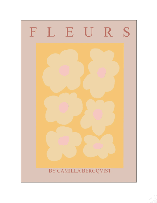 Hovedbilde PLAKAT – Fleurs Orange – A3 – Camilla ...