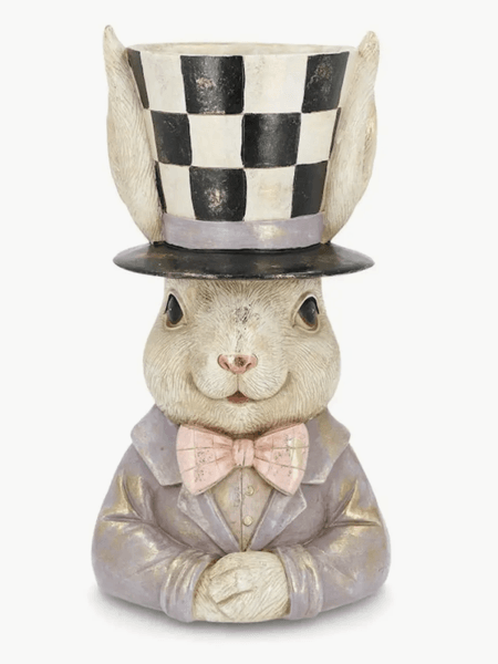 Hovedbilde PÅSKEPYNT – Kaninvase med flosshatt – Alot