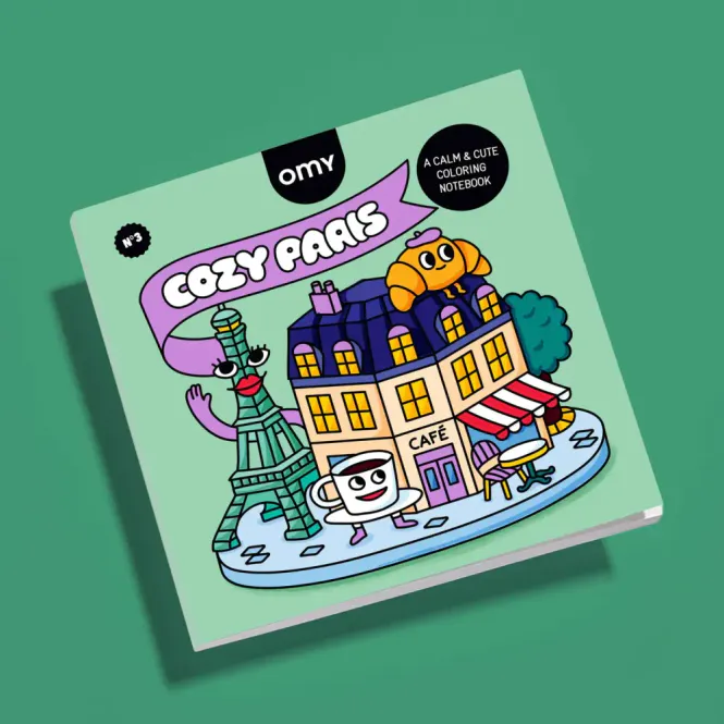 Hovedbilde FARGELEGGINGSBOK – Cozy Art Paris – OMY