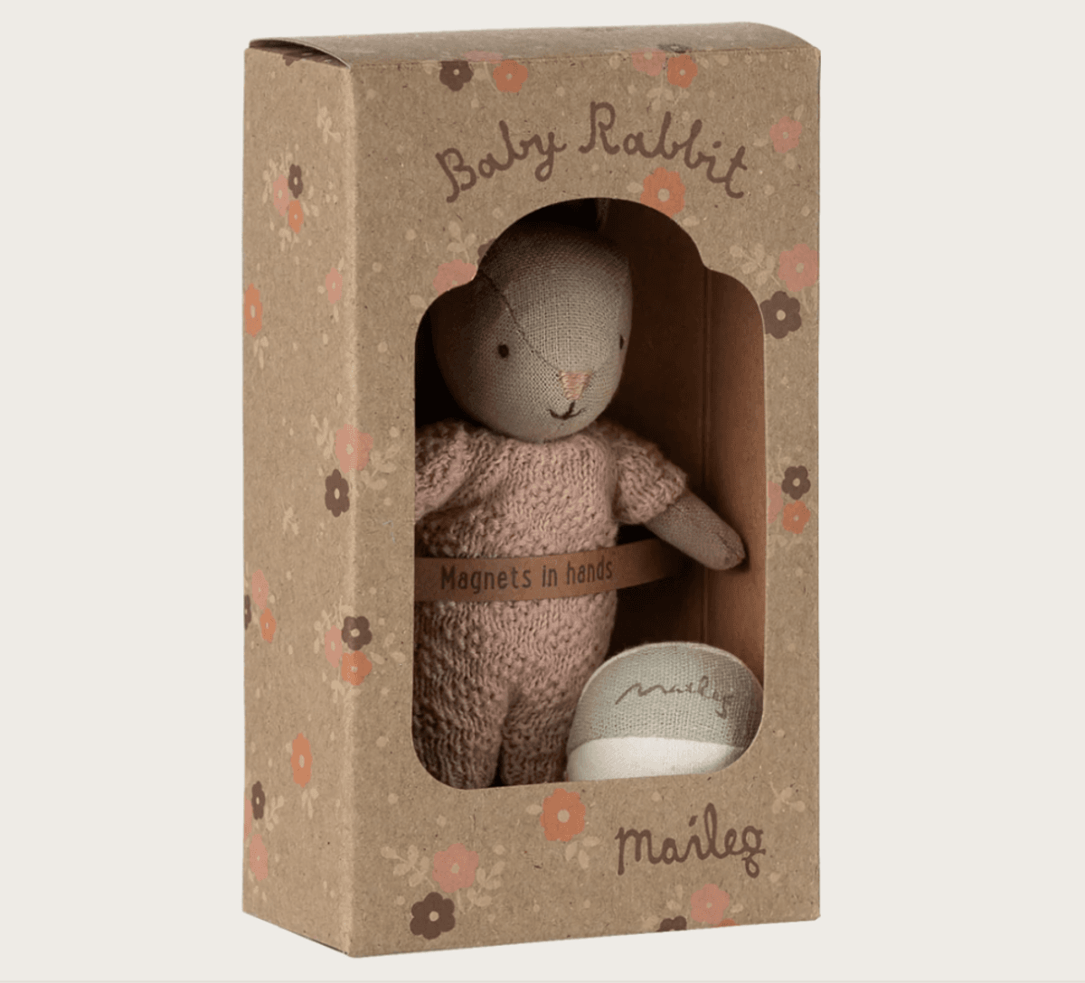 KANIN – Baby med ball – Micro – Sand / Rose – Maileg