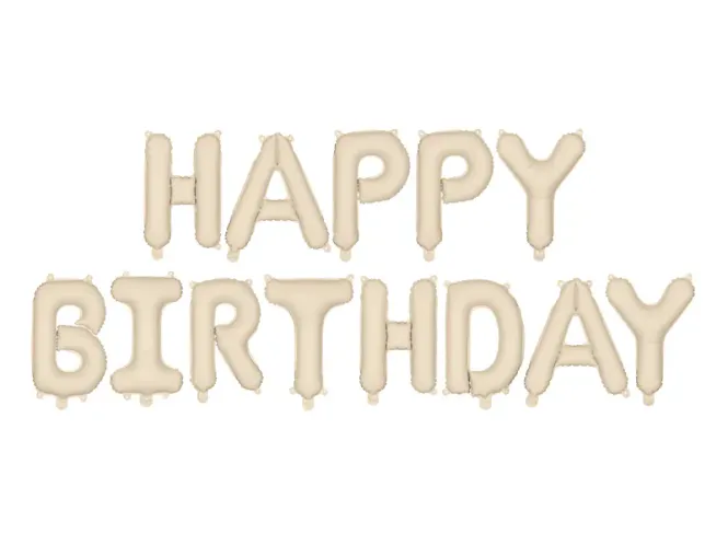 Hovedbilde BALLONG – Happy Birthday – Beige – ...
