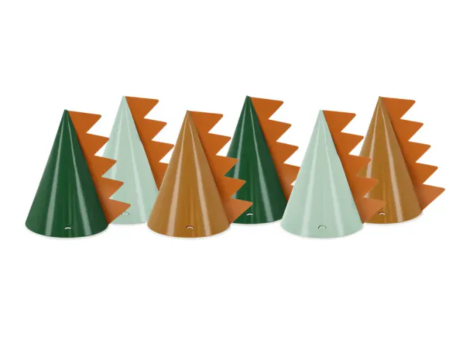 Hovedbilde PARTYHATTER – Dinosaur – 6 pk – PartyDeco