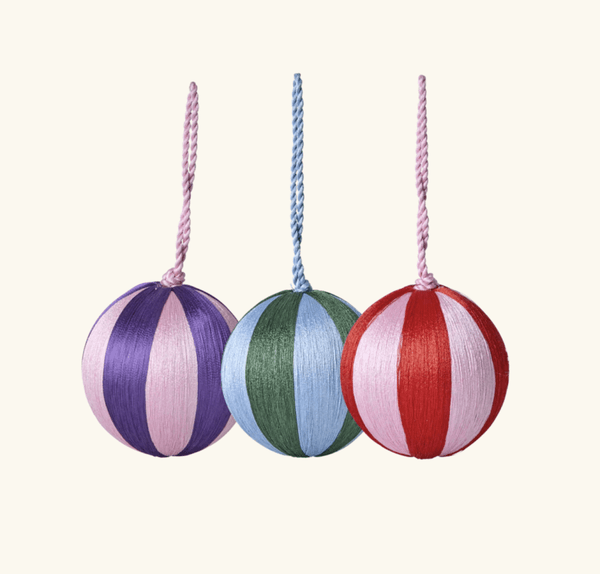 Hovedbilde JULETREPYNT – Kuler candy stripes – 3 pk ...